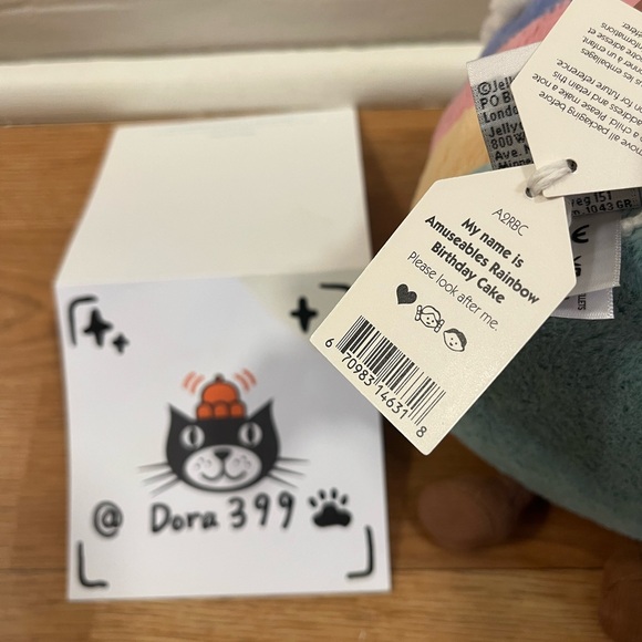 Jellycat Authentic Amuseables Rainbow Birthday Cake (Medium Size) – NWT - Picture 4 of 5